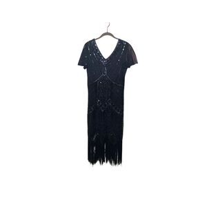 Fundaisy women’s black, iridescent, sequin dress, dark fairy witchcore size smal